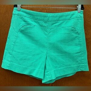 Anthropologie Cartonnier Remy Tailored Shorts Cotton Blend Seafoam Green Size 12